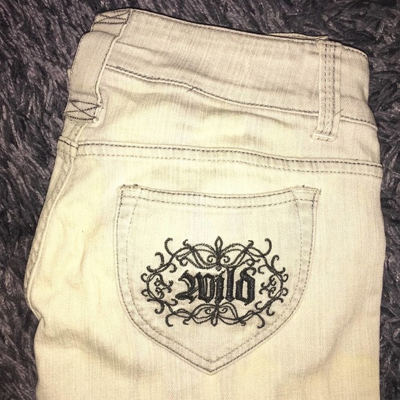 Wax Jeans Size 7 Silver Gray Grey Stretch Denim - Picture 11 of 12